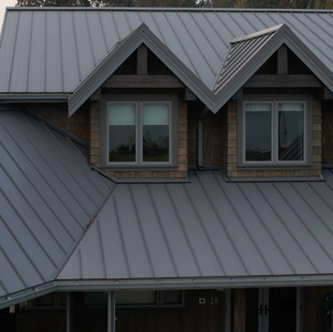 home with Nu-Ray D2 KYNAR metal roof